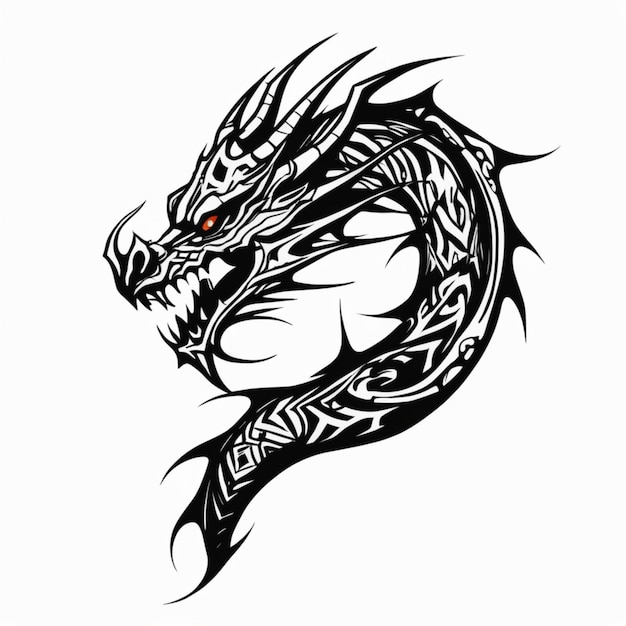 Stammes-Drachen-Tattoo