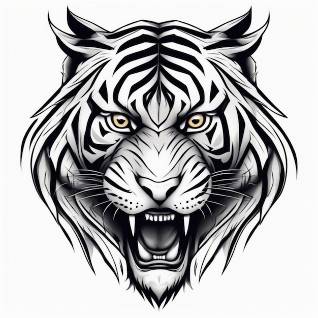 Stammes-Tiger in aufwendigem Design