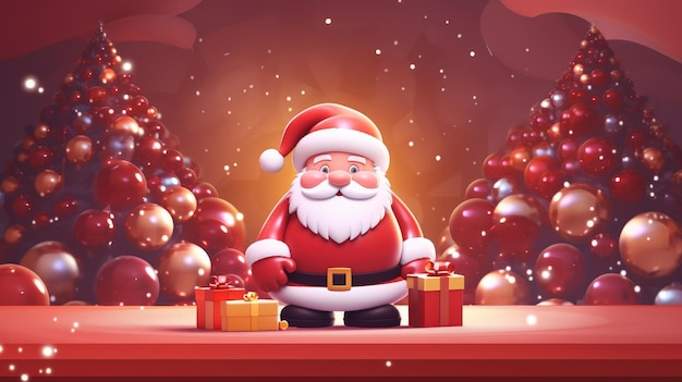 Stan Claus als Symbol der Weihnachtsfeier Der Nikolaus ist ein märchenhafter Held der generativen KI