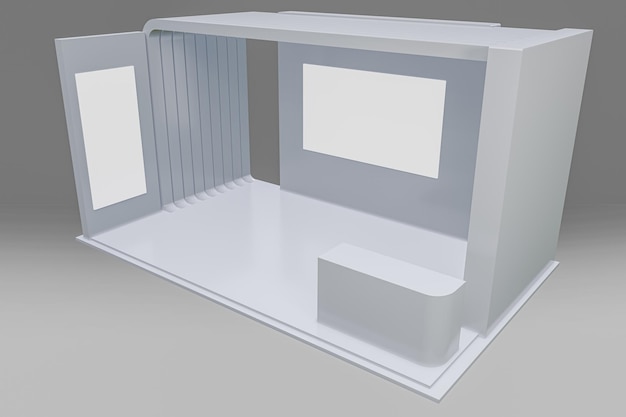 Stand de exposición para maquetas e identidad corporativa Diseño de exhibición Estante vacío Diseño Estante minorista