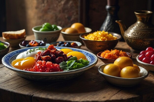 Foto standard-traditionelles türkisches frühstück