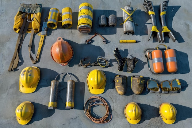 Foto standardbausicherheitsgeräte für baustellen