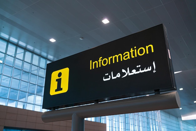 Standinformationen am Flughafen