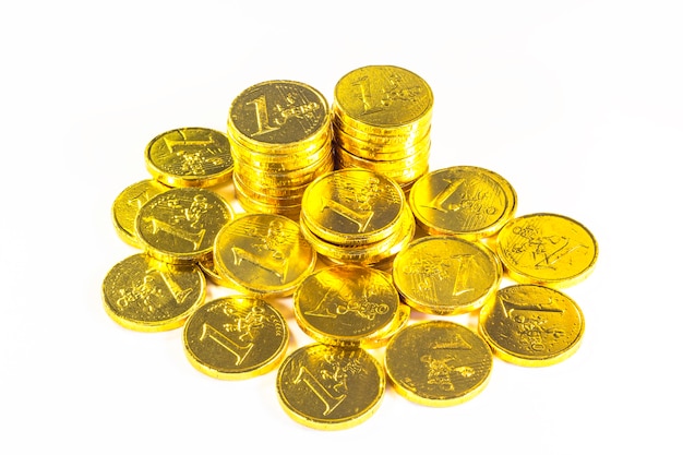 Stapel goldene Münzen