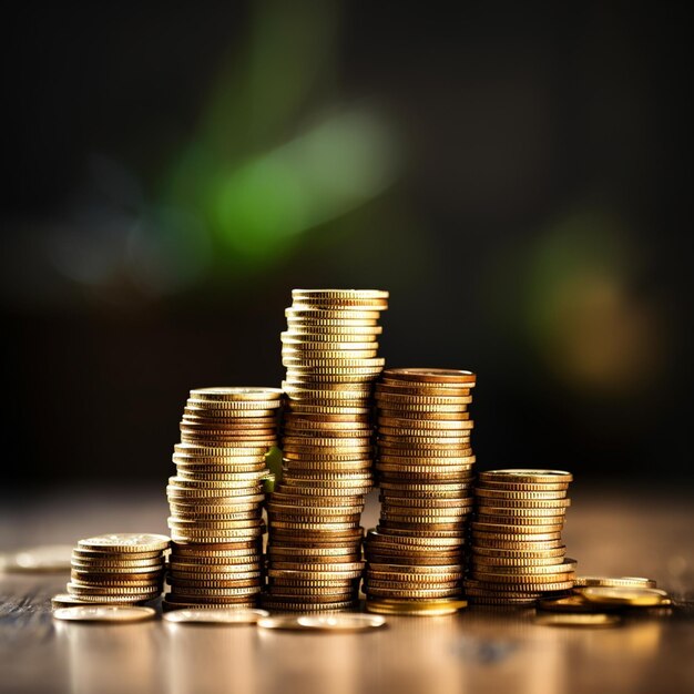 Stapel Münzen Reichtum wächst mit Investitionen