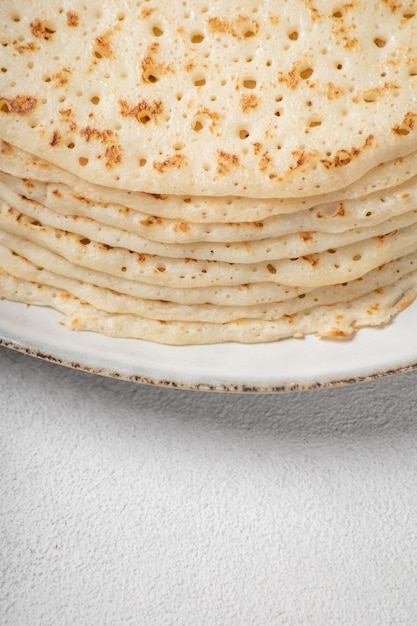 Stapel Pfannkuchen auf Fastnacht-Nahaufnahme