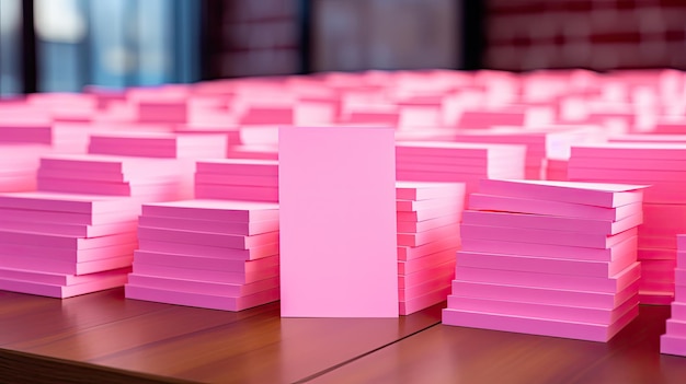 Stapel-Visitenkarten rosa