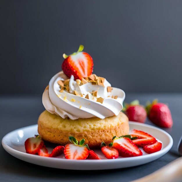 Foto stapel von hausgemachten beeren-pancakes mit frischen blaubeeren, die durch ki erzeugt wurden