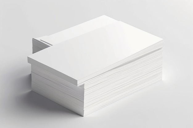 Stapel von leeren Visitenkarten auf weißem Hintergrund mit weichen Schatten Vektorillustration