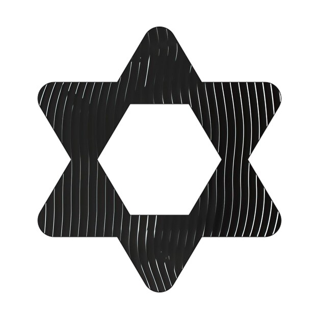 star of david ikone schwarze weiße linien textur