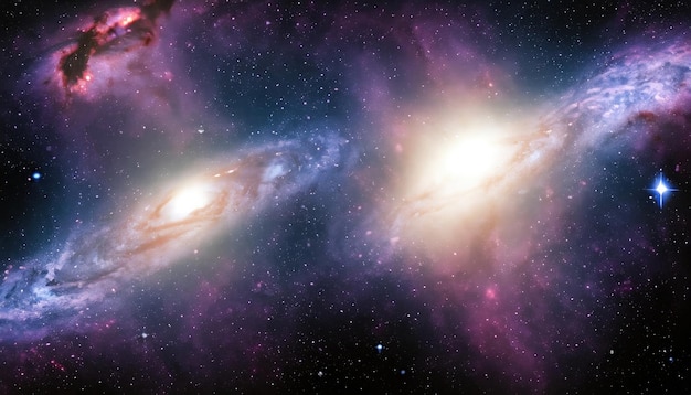 Starfield púrpura galaxia espacio generativo ai