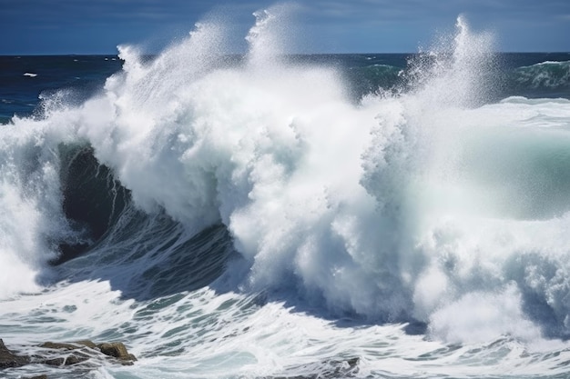 Starke Strömungen erzeugen turbulentes weißes Wasser