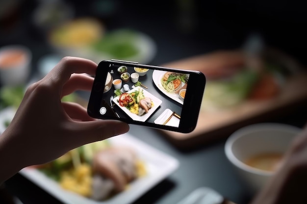 Startseite Smartphone Foto Essen Generiere Ai