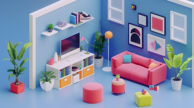 Startup vibrante y juvenil inspirado en el diseño de interiores de casas modernas