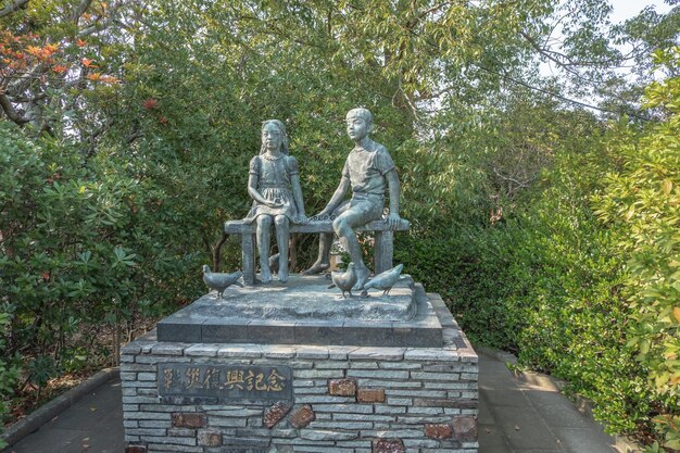 Foto statue im park