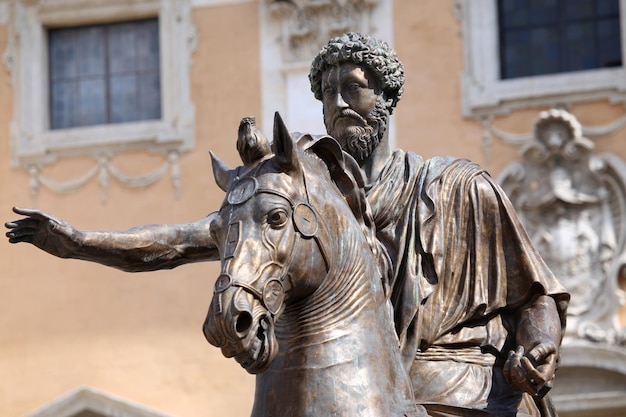 Statue Marco Aurelio in Rom Italien