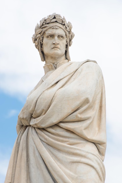 Statue von Dante Alighieri in Florenz Italien