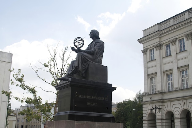 Statue von Kopernikus in der Stadt Warschau Polen