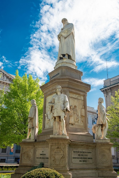 Statue von Leonardo da Vinci in Mailand