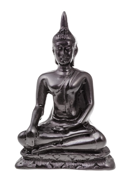 Statuette des erdberührenden Buddha isoliert