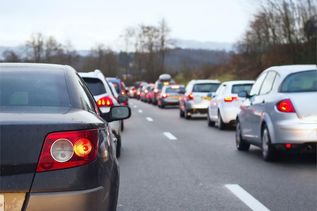 Stau auf der Autobahn