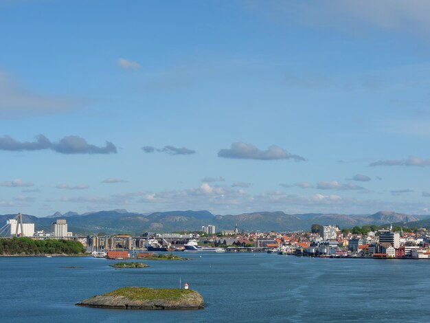 Foto stavanger e os fiordes da noruega.