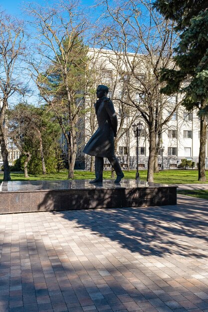 Stavropol Region Stawropol Russland 2. April 2023 Denkmal für Mikhail Lermontov