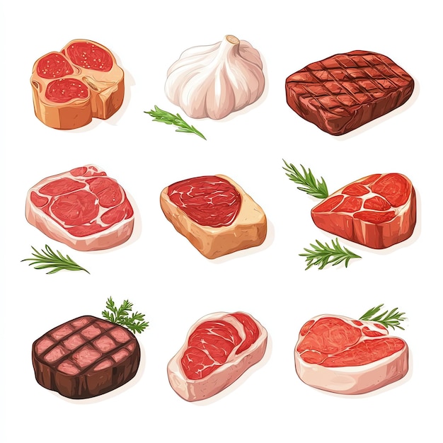Steak-Food-Fleischkonzeptveranschaulichung