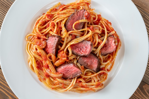 Steak Linguine Pasta