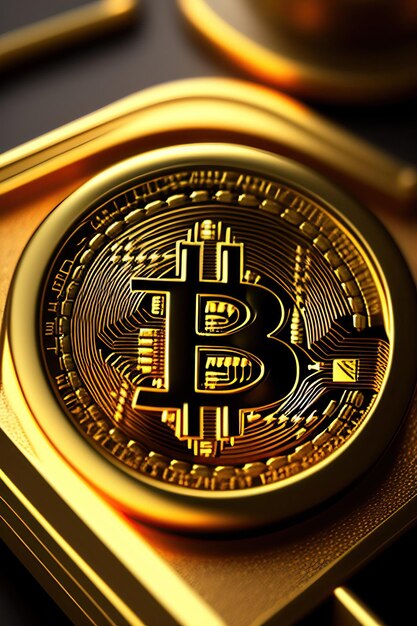 Foto steampunk bitcoin moedas criptográficas dinheiro finanças lucros ouro bancário