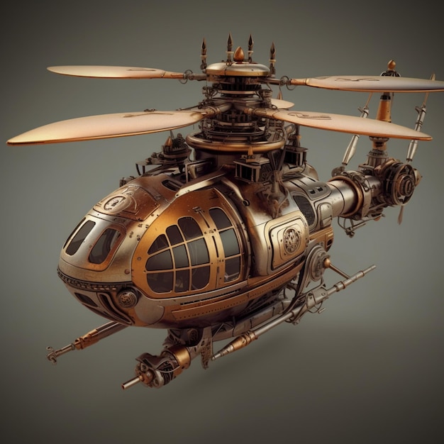 Foto steampunk hubschrauber