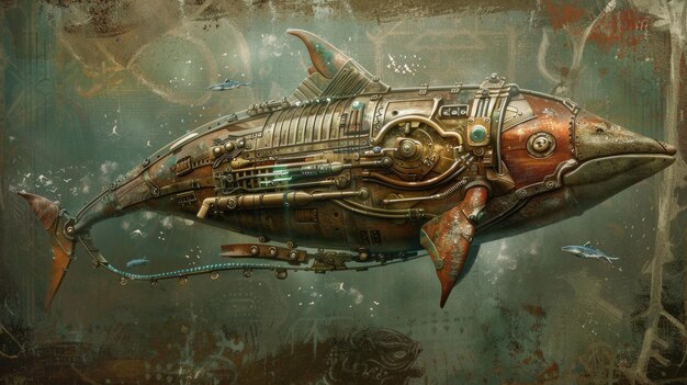 Steampunk Ichthyosaurus (Ictíosaurio de vapor) También conocido como Steampunk