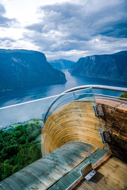 Stegastein Lookout Beautiful Nature Noruega.