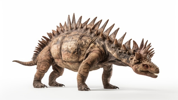 Stegosaurus Stenops corpo inteiro em fundo branco