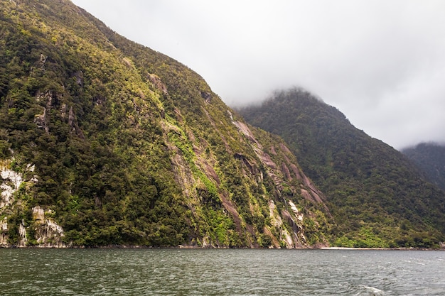 Steile Klippen im Meer FiordLand Nationalpark Neuseeland New