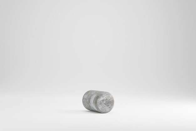 Stein 3D-Punkt-Symbol. Rock strukturiertes Zeichen isoliert auf weißem Hintergrund. 3D gerenderte Steinschriftzeichen.