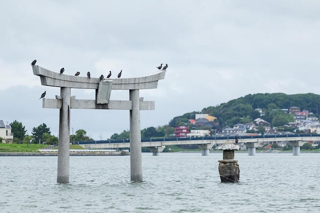 Stein-Torii in der Stadt Fukuoka