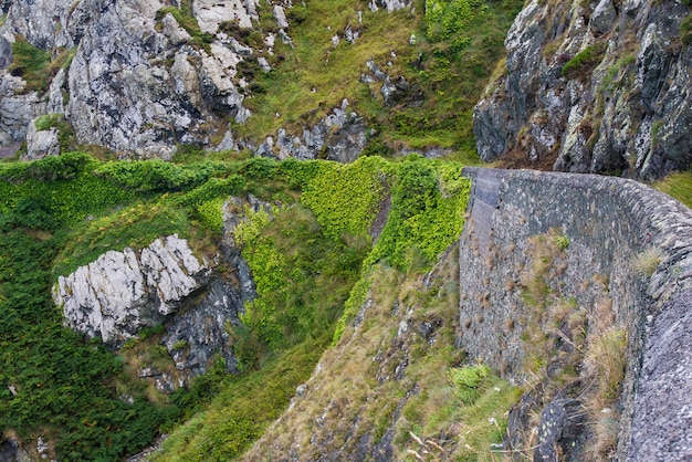 Steinfelsengebirgsweg an der irischen Seeküste. Bray, Greystone