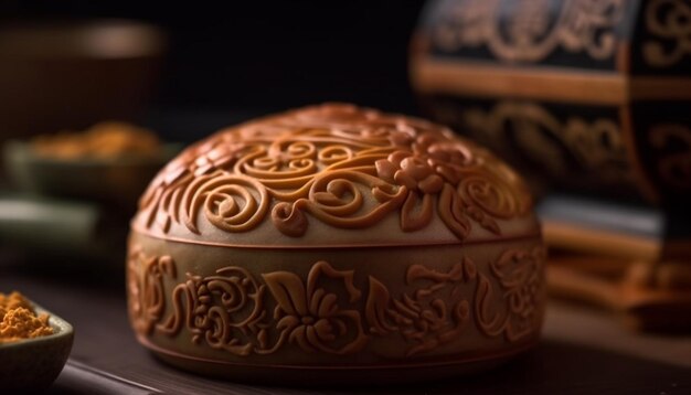 Steingutschale, altes Symbol der chinesischen Kultur und Spiritualität, generiert durch KI