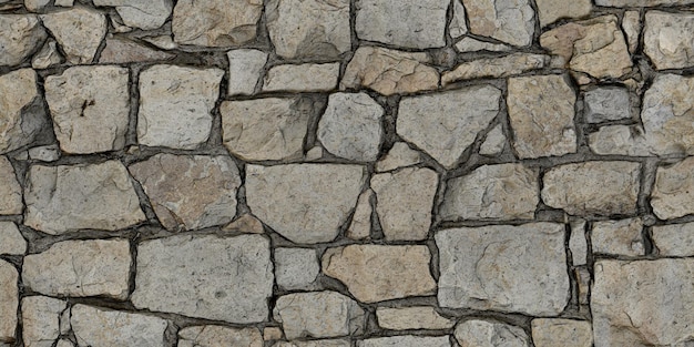 Foto steinwandstruktur, graue steinverkleidung mit unterschiedlich großen steinen. tapete für designer