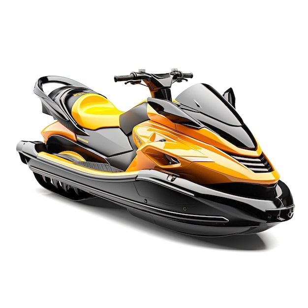 Stellen Sie eine flache Vektorillustration von Jetski ein. Sommerruhe, Urlaub am Meer, Webgrafiken, Banner, Broschüren