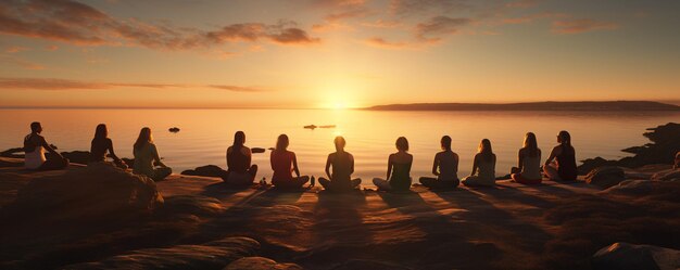 Stellen Sie sich ein ruhiges Yoga-Retreat am Meer vor