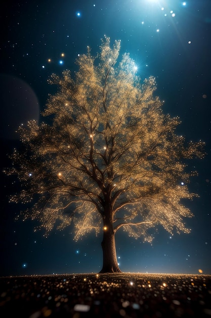 Stellen Sie sich einen prächtigen Baum vor, dessen Blätter im Sonnenlicht schimmern, als würden sie von innen beleuchtet