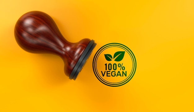 Stempel und veganes Logo