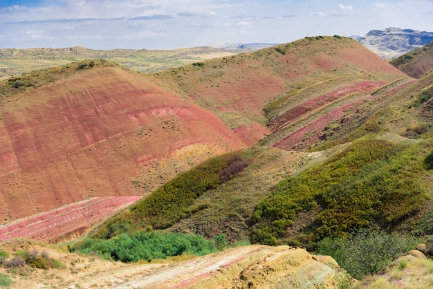 Steppenlandschaft David Gareja Klosterkomplex. berühmte historische Stätte in Kachetien, Georgia.