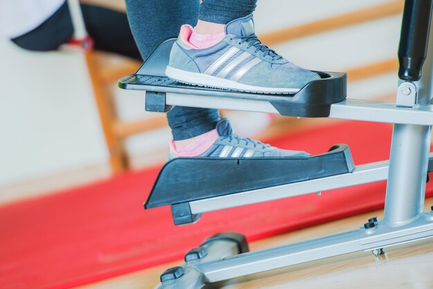 Foto stepper-training mit geringem aufprall