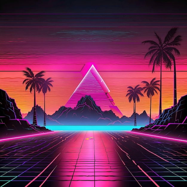 Stereótipo dos anos 80 fundo estético