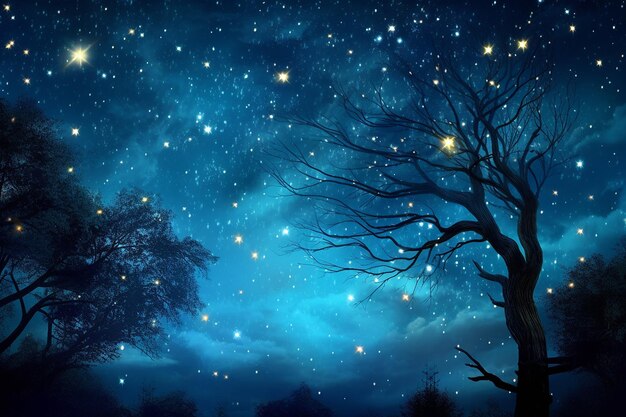 Sternbilder, die in einer sternenreichen Nacht identifiziert wurden