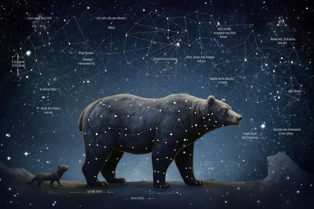 Sternbilder Ursa Major und Ursa Minor