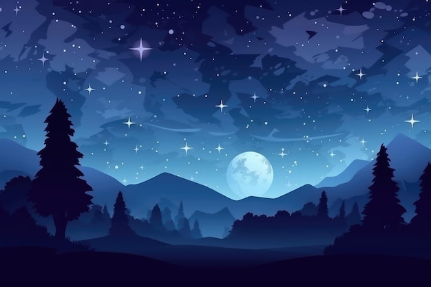 Sterne im Nachthimmel Web-Banner Raum Hintergrund abstrakt generative ai